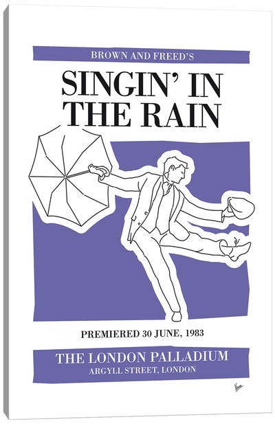 My Singin In The Rain Musical Poster Canvas Art Print - Musical Movie Art