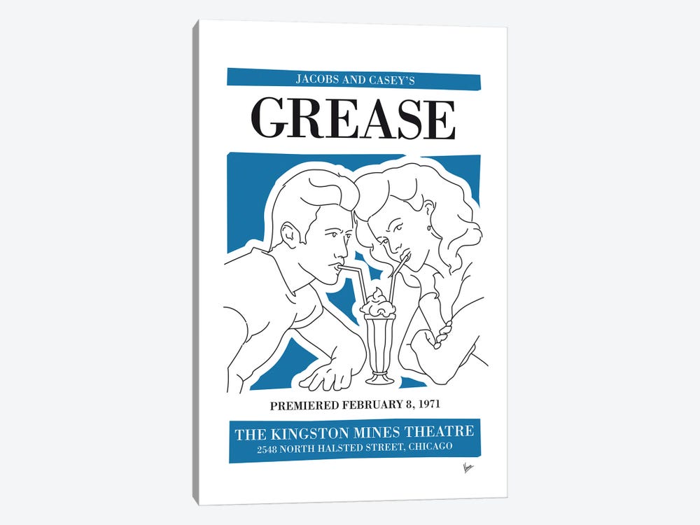 My Grease Musical Poster by Chungkong 1-piece Canvas Art Print