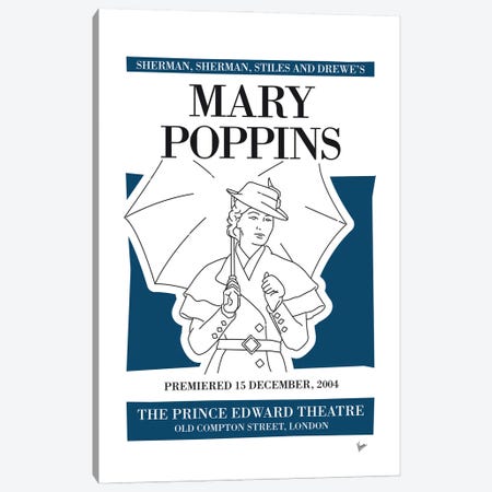 My Mary Poppins Musical Poster Canvas Print #CKG1432} by Chungkong Art Print