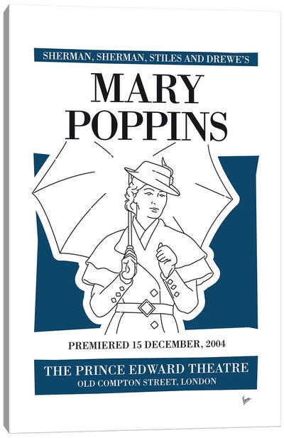 My Mary Poppins Musical Poster Canvas Art Print - Mary Poppins