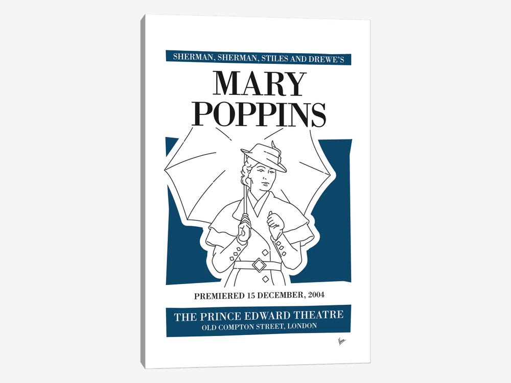 My Mary Poppins Musical Poster by Chungkong 1-piece Canvas Art Print