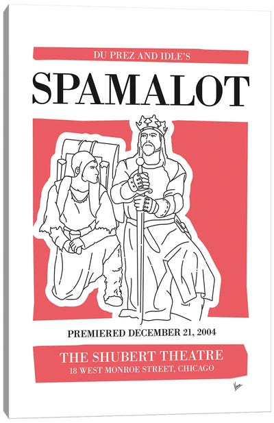My Spamalot Musical Poster Canvas Art Print - Broadway & Musicals