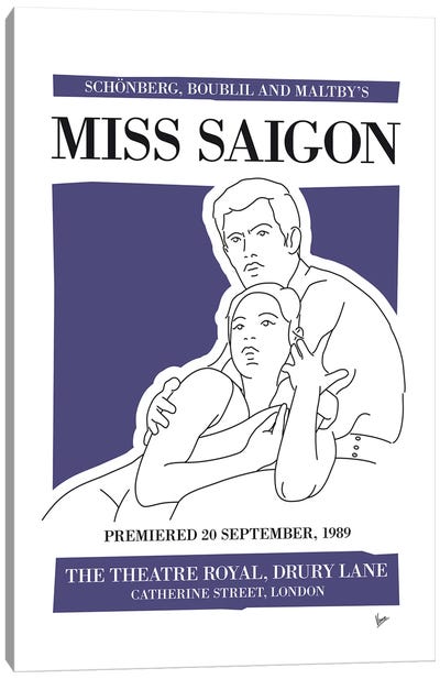 My Miss Saigon Musical Poster Canvas Art Print - Broadway & Musicals