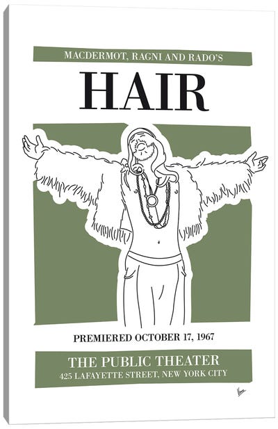 My Hair Musical Poster Canvas Art Print - Broadway & Musicals