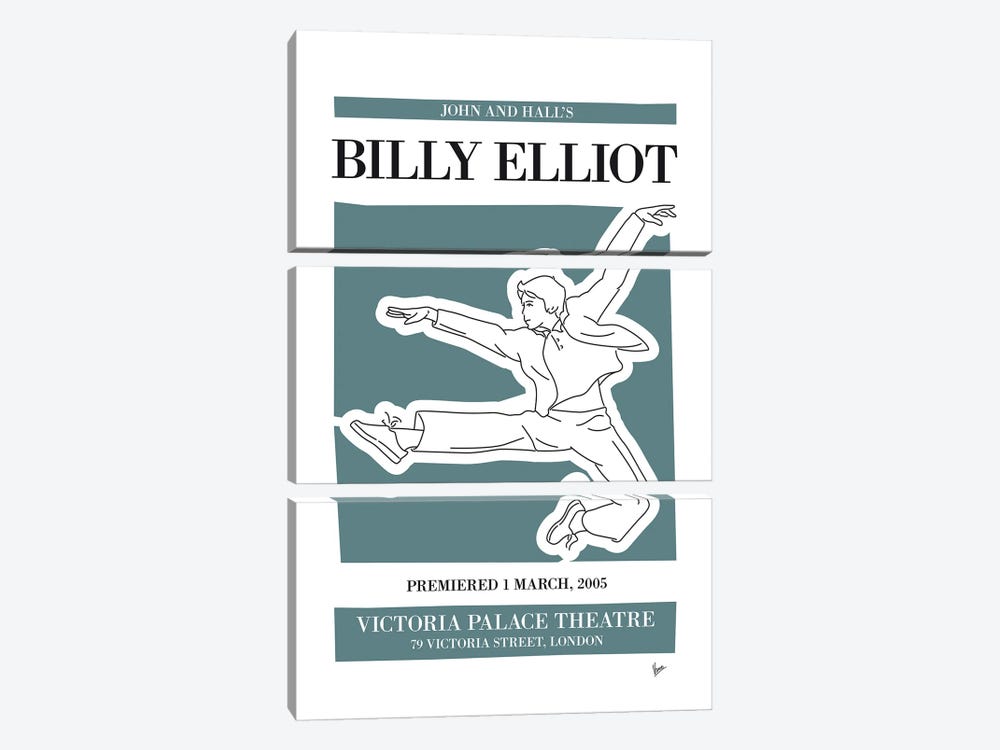 My Billy Elliot Musical Poster by Chungkong 3-piece Canvas Wall Art