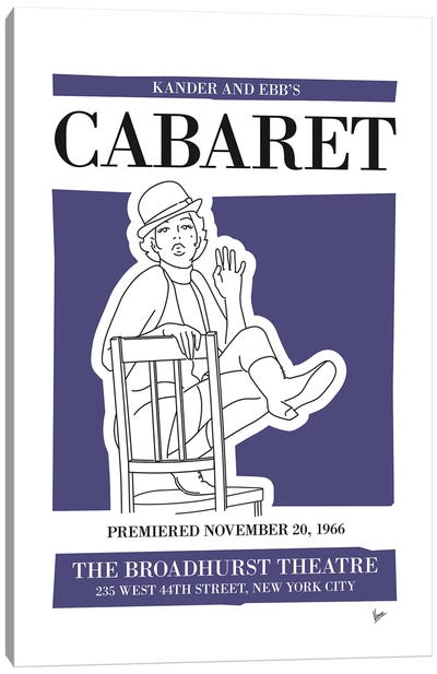 My Cabaret Musical Poster Canvas Art Print - Broadway & Musicals