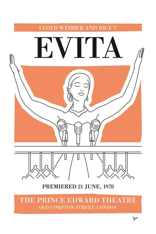 My Evita Musical Poster