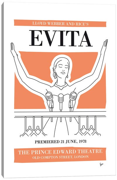 My Evita Musical Poster Canvas Art Print - Broadway & Musicals