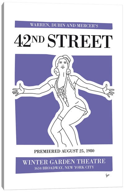 My 42nd Street Musical Poster Canvas Art Print - Musical Movie Art