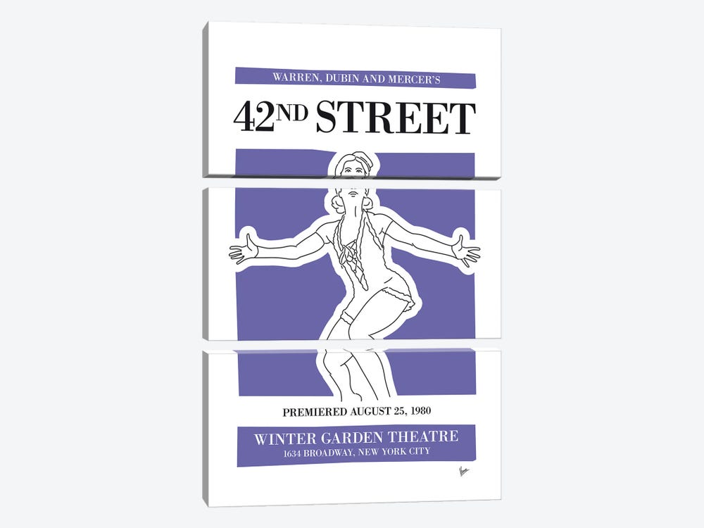 My 42nd Street Musical Poster by Chungkong 3-piece Canvas Print