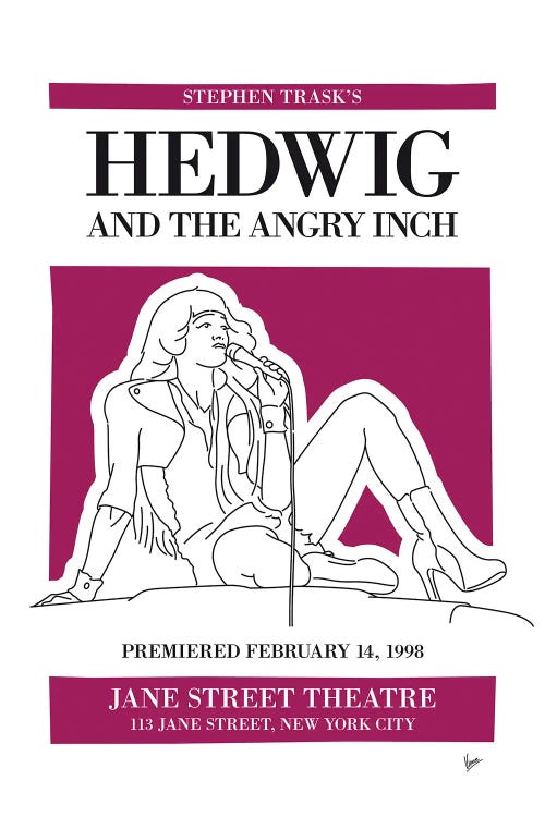 My Hedwig And The Angry Inch Musical Poster by Chungkong wall art
