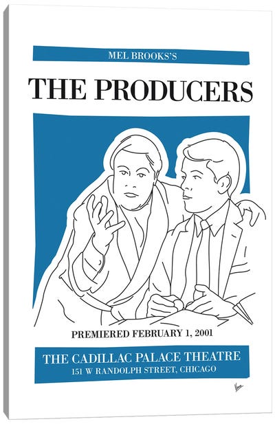 My The Producers Musical Poster Canvas Art Print - Musical Movie Art