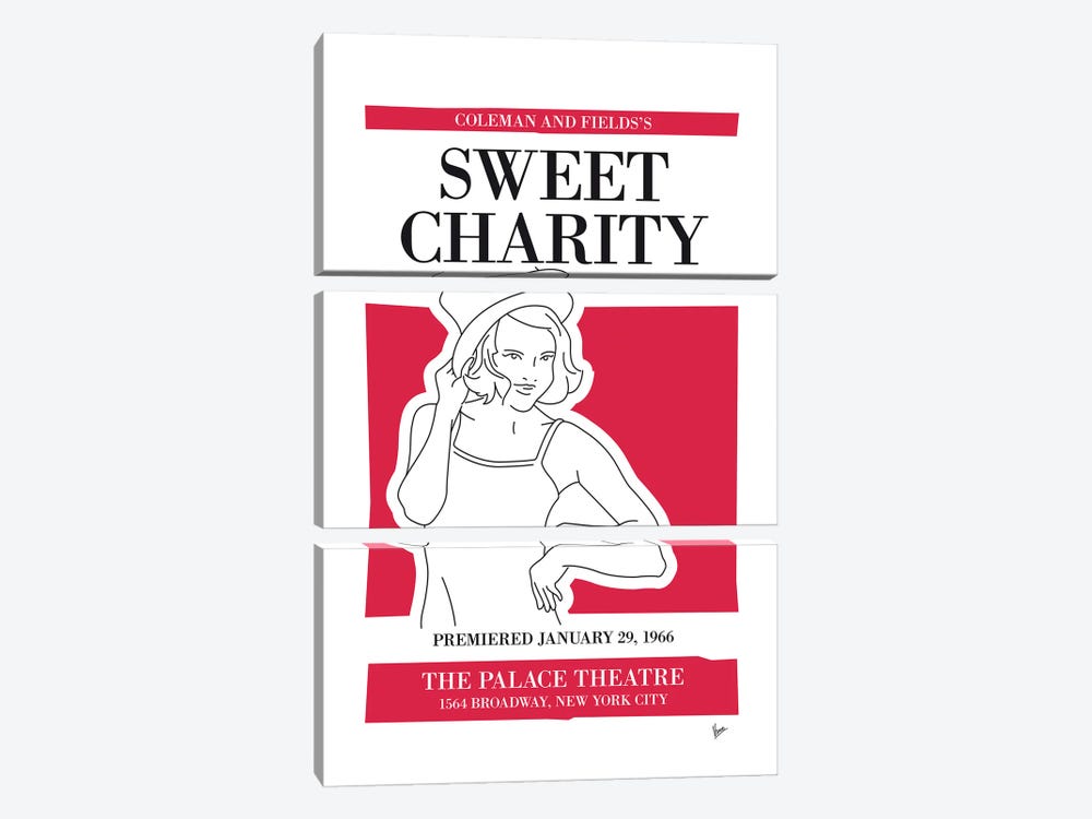 My Sweet Charity Musical Poster by Chungkong 3-piece Canvas Print
