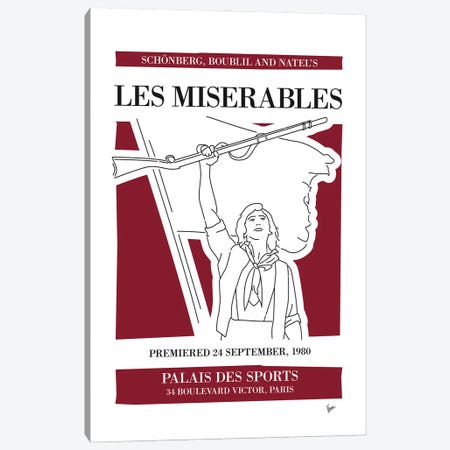 My Les Miserables Musical Poster Canvas Print #CKG1447} by Chungkong Canvas Art Print