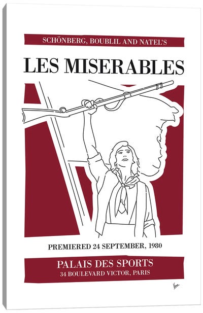 My Les Miserables Musical Poster Canvas Art Print - Les Miserables
