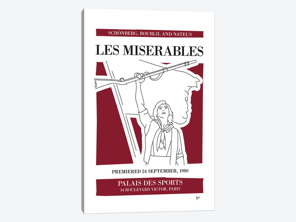 My Les Miserables Musical Poster by Chungkong 1-piece Canvas Art Print