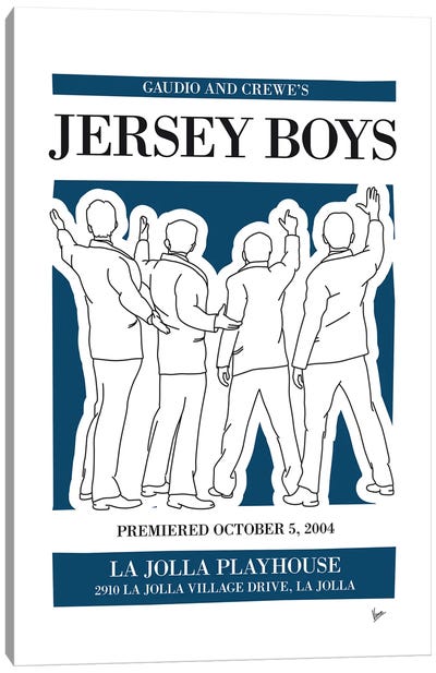 My Jersey Boys Musical Poster Canvas Art Print - Broadway & Musicals