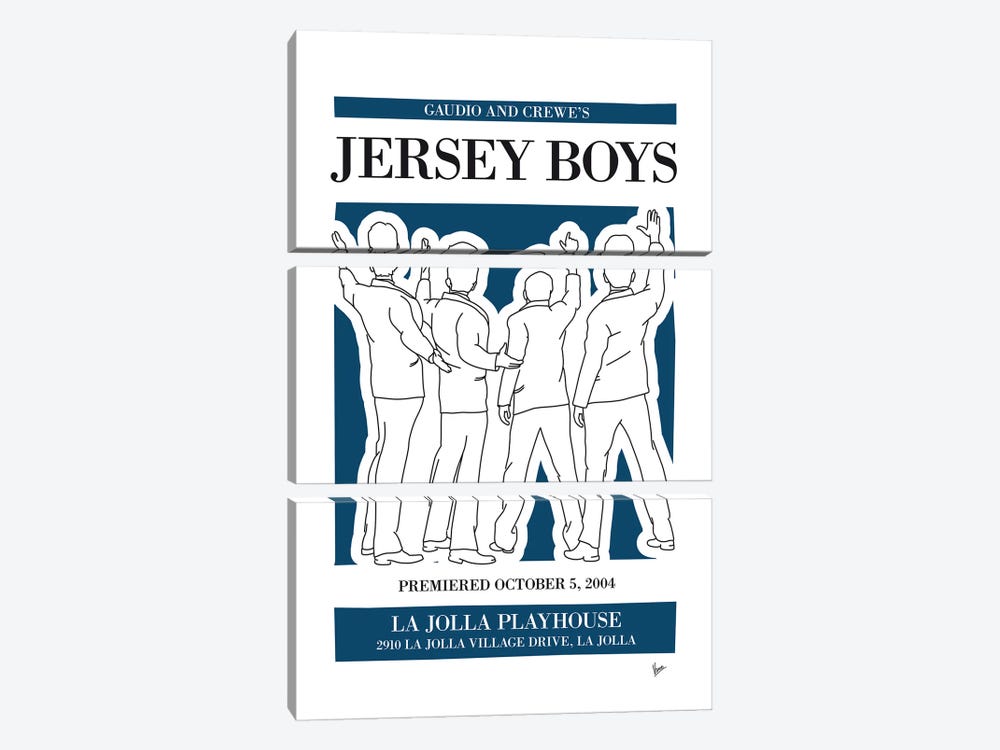 My Jersey Boys Musical Poster by Chungkong 3-piece Canvas Artwork