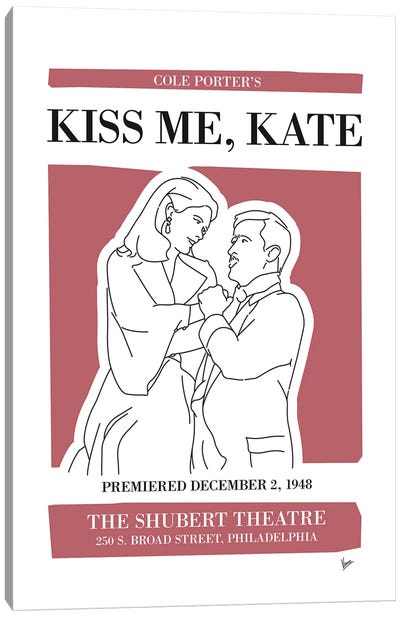 My Kiss Me Kate Musical Poster Canvas Art Print - Broadway & Musicals