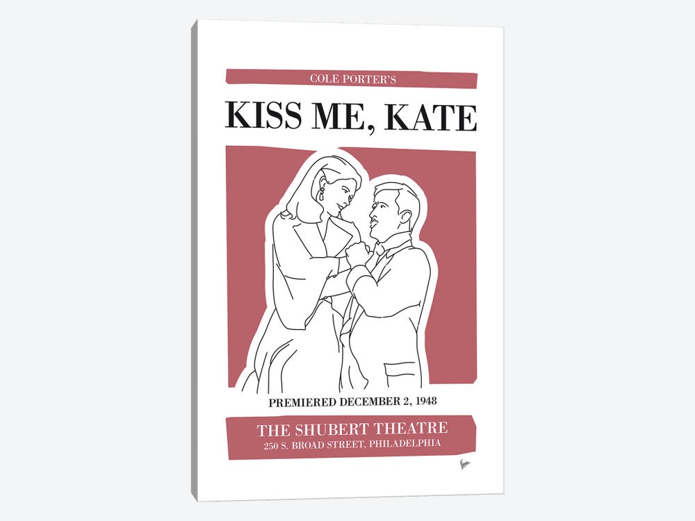 My Kiss Me Kate Musical Poster by Chungkong 1-piece Canvas Print