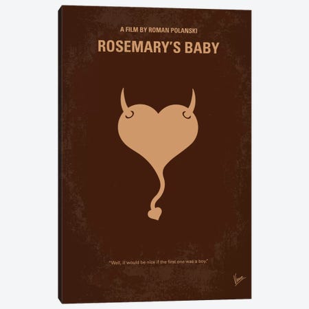Rosemary's Baby Minimal Movie Poster Canvas Print #CKG144} by Chungkong Canvas Print