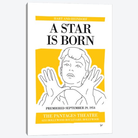 My A Star Is Born Musical Poster Canvas Print #CKG1450} by Chungkong Art Print