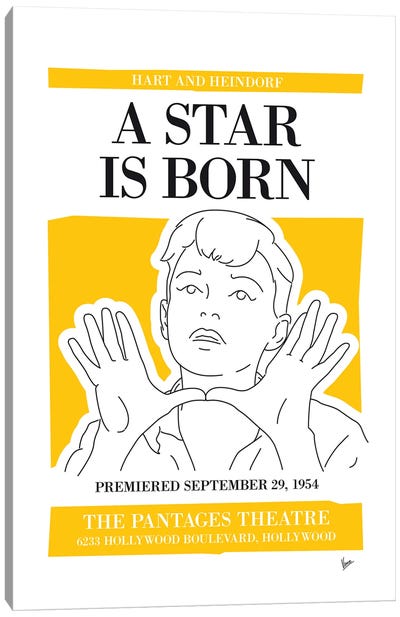 My A Star Is Born Musical Poster Canvas Art Print - Musical Movie Art