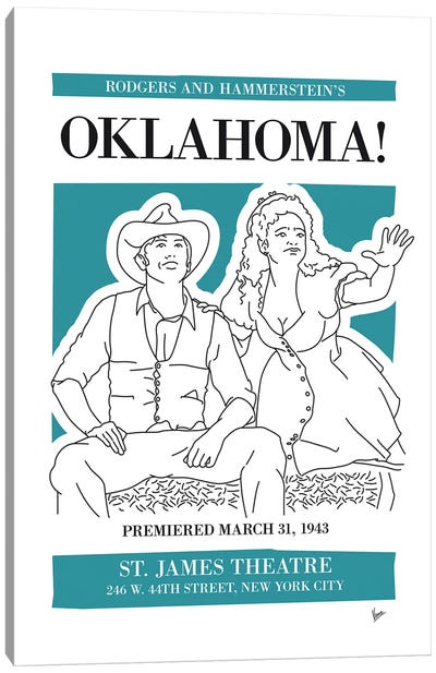 My Oklahoma Musical Poster Canvas Art Print - Broadway & Musicals
