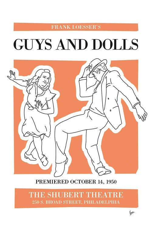 My Guys And Dolls Musical Poster