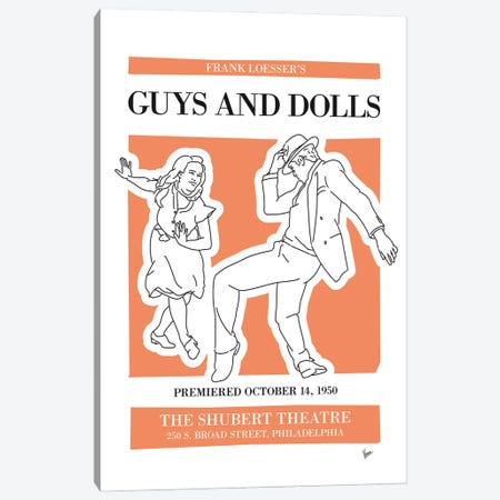 My Guys And Dolls Musical Poster Canvas Print #CKG1452} by Chungkong Canvas Print