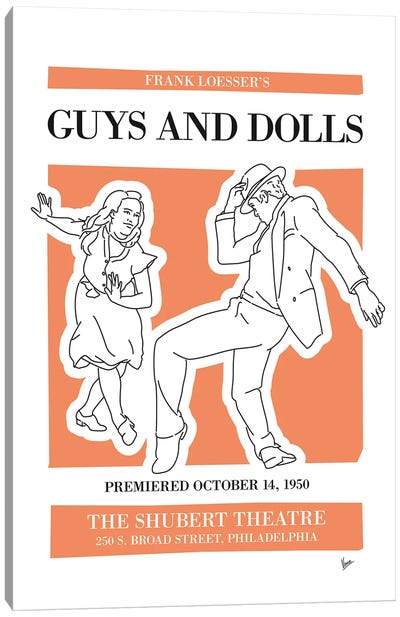 My Guys And Dolls Musical Poster Canvas Art Print - Broadway & Musicals
