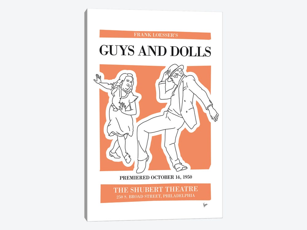 My Guys And Dolls Musical Poster by Chungkong 1-piece Art Print