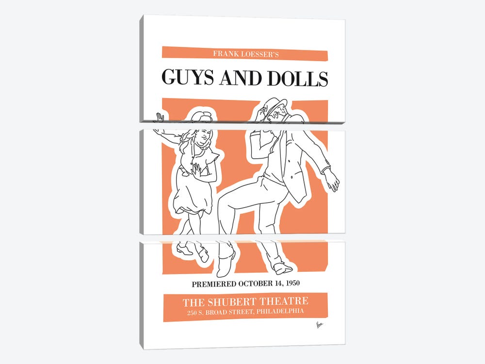 My Guys And Dolls Musical Poster by Chungkong 3-piece Art Print