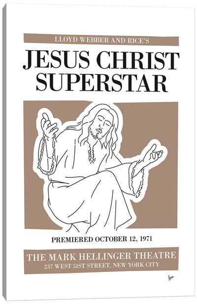 My Jesus Christ Superstar Musical Poster Canvas Art Print - Broadway & Musicals