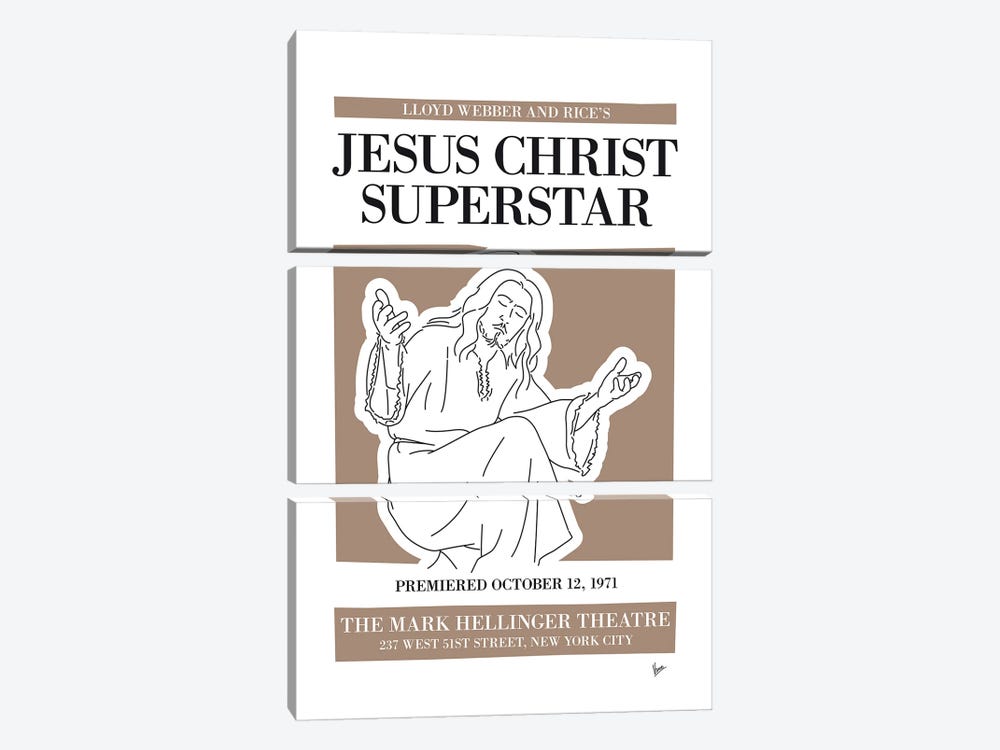 My Jesus Christ Superstar Musical Poster by Chungkong 3-piece Canvas Artwork