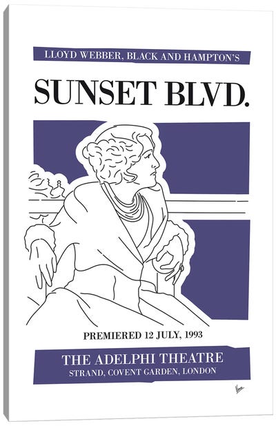 My Sunset Blvd Musical Poster Canvas Art Print - Musical Movie Art