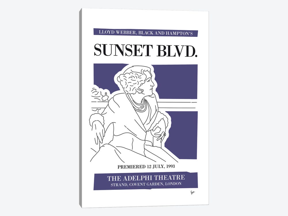 My Sunset Blvd Musical Poster by Chungkong 1-piece Canvas Print