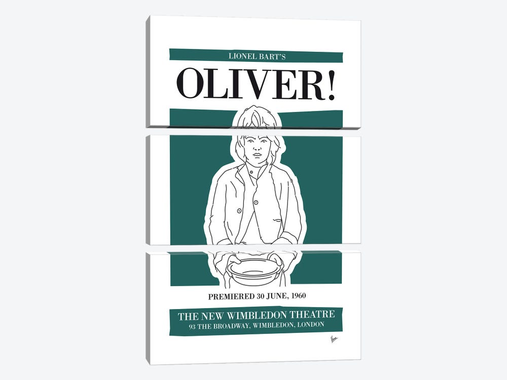 My Oliver Musical Poster by Chungkong 3-piece Canvas Artwork