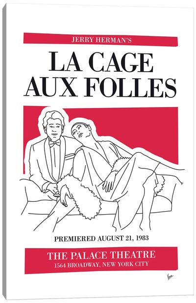 My La Cage Aux Folles Musical Poster Canvas Art Print - Broadway & Musicals