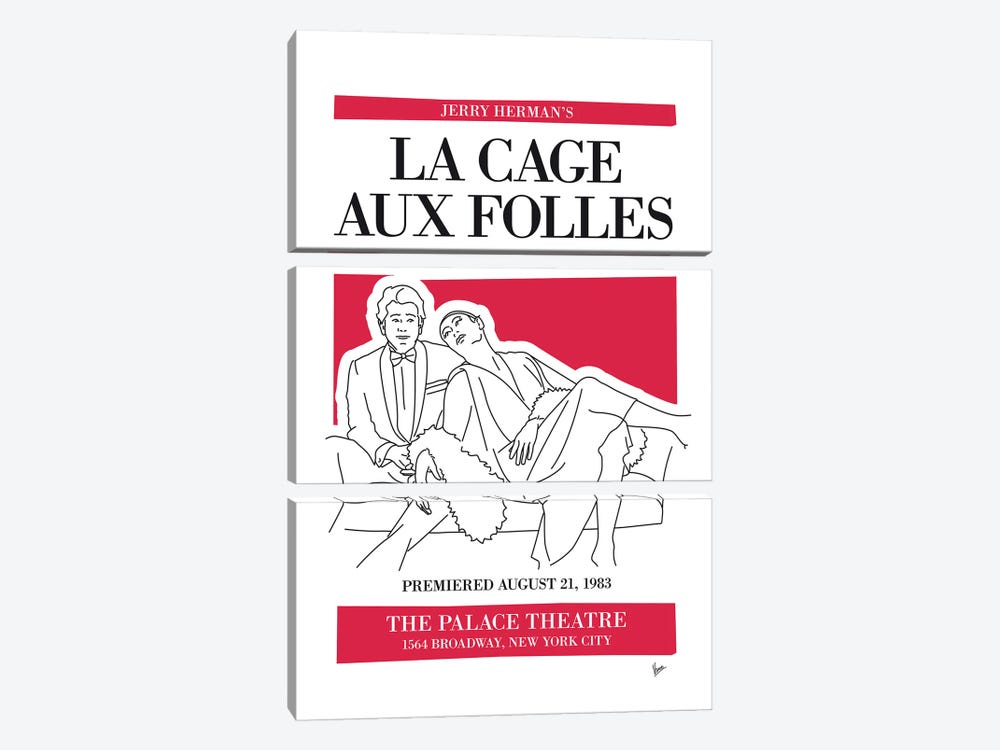 My La Cage Aux Folles Musical Poster by Chungkong 3-piece Canvas Art Print