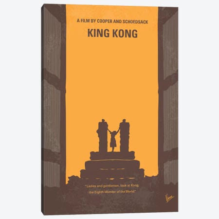 King Kong Minimal Movie Poster Canvas Print #CKG145} by Chungkong Canvas Art Print