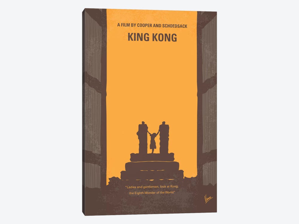King Kong Minimal Movie Poster by Chungkong 1-piece Canvas Print