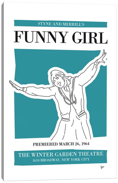 My Funny Girl Musical Poster Canvas Art Print - Broadway & Musicals