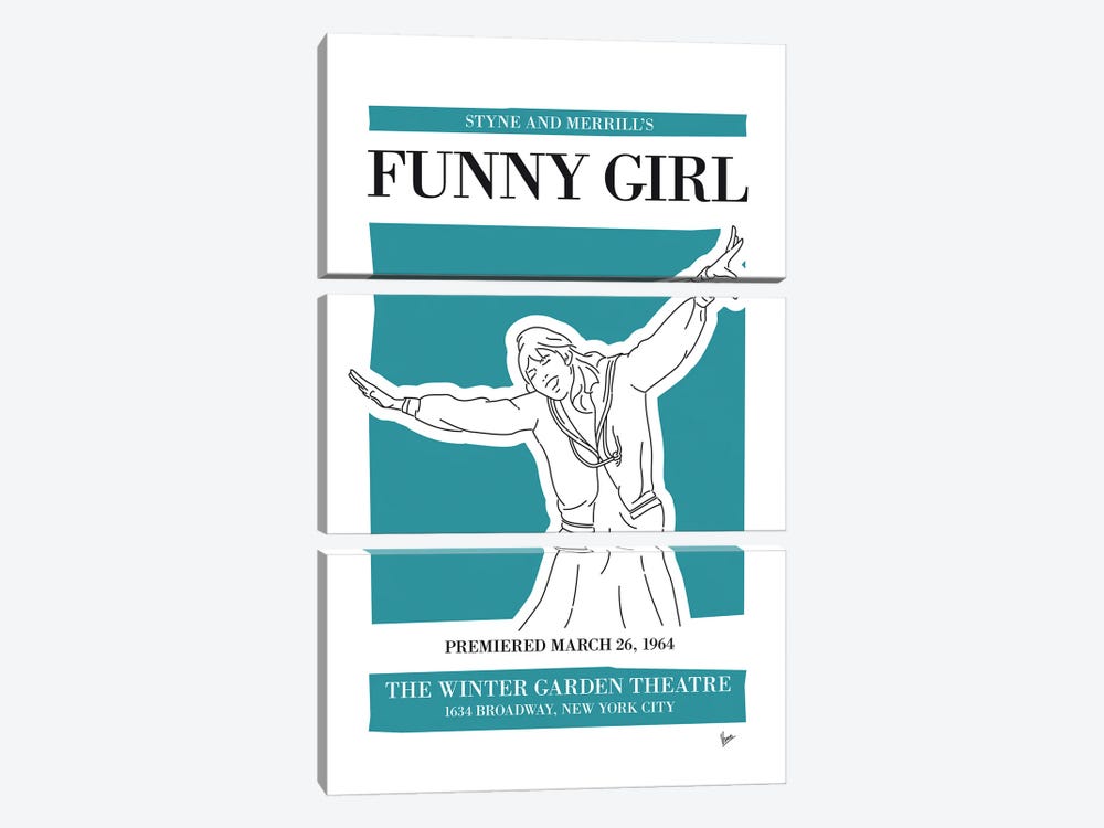 My Funny Girl Musical Poster by Chungkong 3-piece Canvas Art