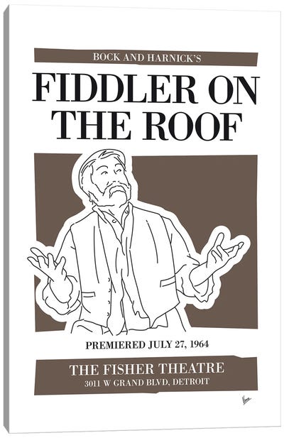 My Fiddler On The Roof Musical Poster Canvas Art Print - Broadway & Musicals