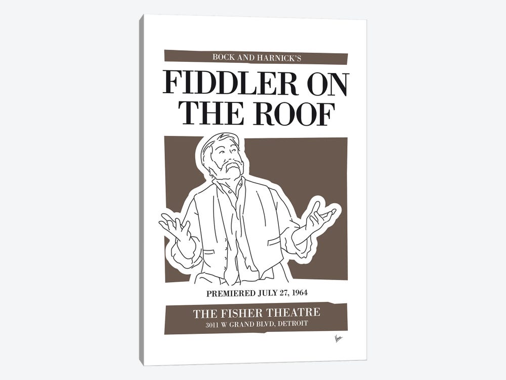 My Fiddler On The Roof Musical Poster by Chungkong 1-piece Canvas Artwork