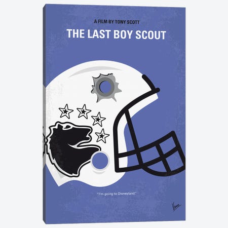 The Last Boy Scout Minimal Movie Poster Canvas Print #CKG1466} by Chungkong Art Print