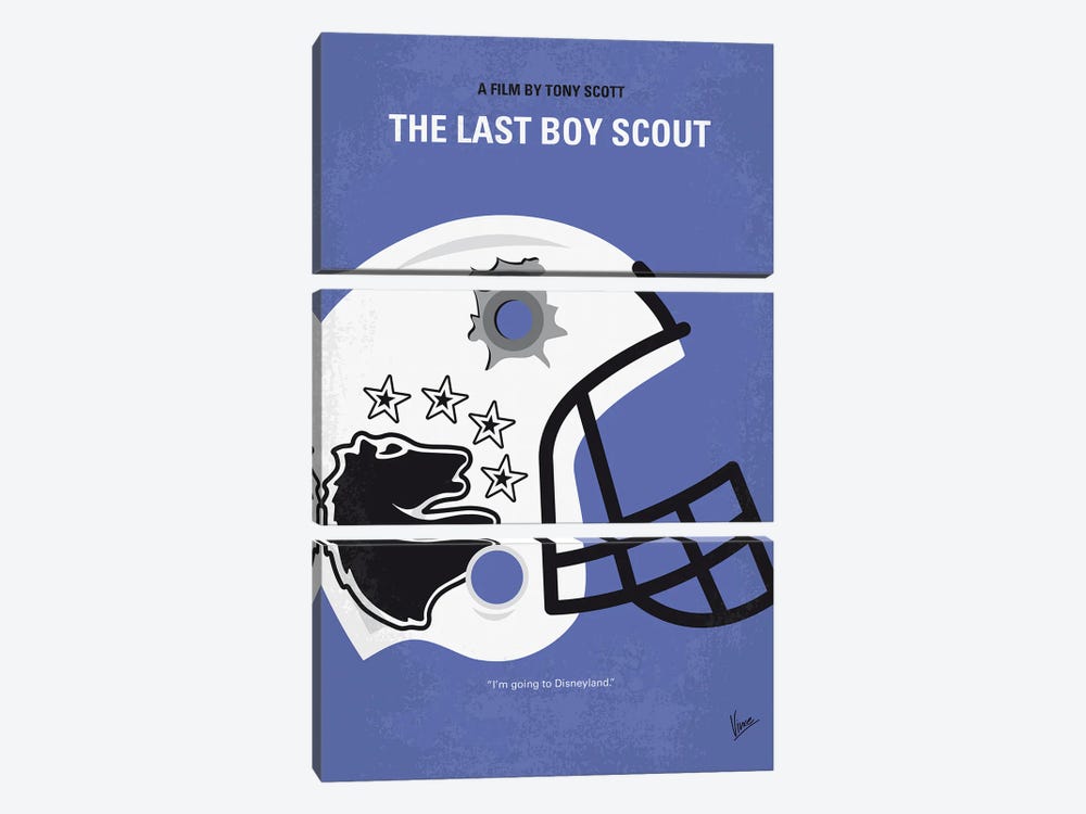 The Last Boy Scout Minimal Movie Poster by Chungkong 3-piece Canvas Artwork