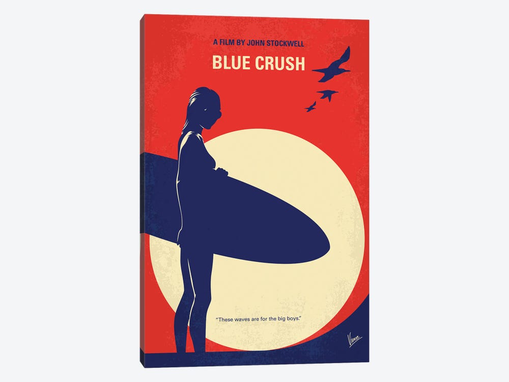 Blue Crush Minimal Movie Poster by Chungkong 1-piece Art Print
