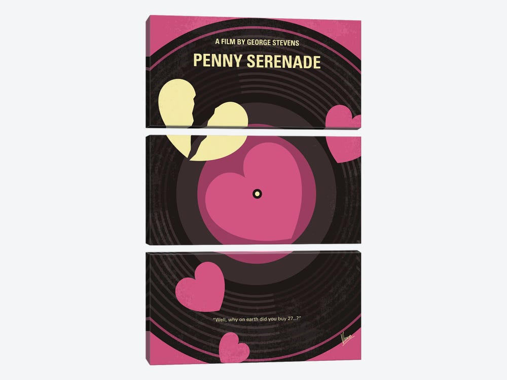 Penny Serenade Minimal Movie Poster by Chungkong 3-piece Canvas Art